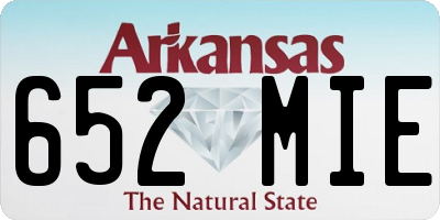 AR license plate 652MIE