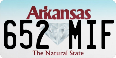 AR license plate 652MIF