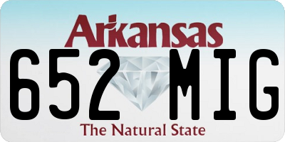 AR license plate 652MIG