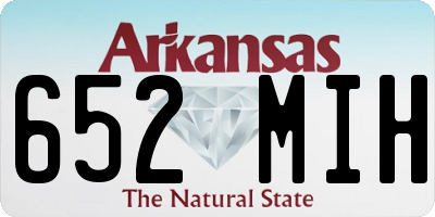 AR license plate 652MIH