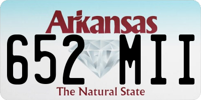 AR license plate 652MII