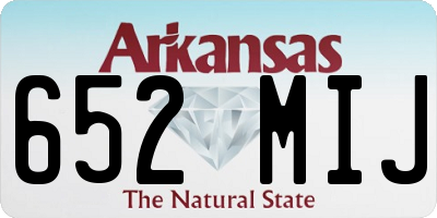 AR license plate 652MIJ