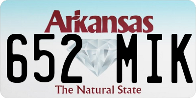 AR license plate 652MIK