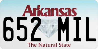 AR license plate 652MIL