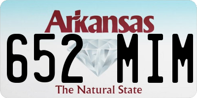 AR license plate 652MIM