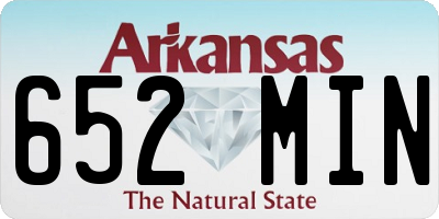 AR license plate 652MIN