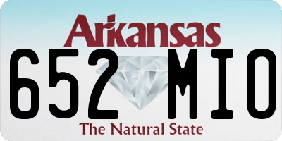 AR license plate 652MIO
