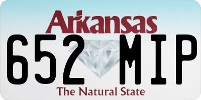 AR license plate 652MIP