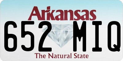 AR license plate 652MIQ