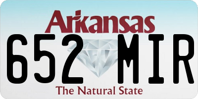 AR license plate 652MIR