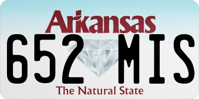 AR license plate 652MIS