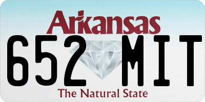 AR license plate 652MIT