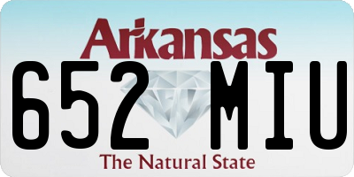 AR license plate 652MIU