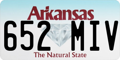 AR license plate 652MIV