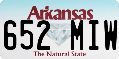 AR license plate 652MIW
