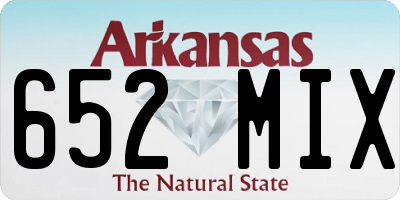 AR license plate 652MIX
