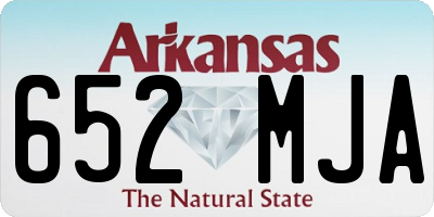 AR license plate 652MJA