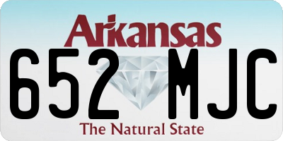 AR license plate 652MJC