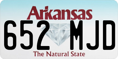 AR license plate 652MJD