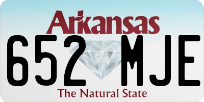AR license plate 652MJE
