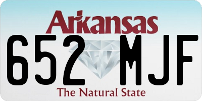 AR license plate 652MJF