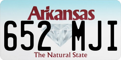 AR license plate 652MJI