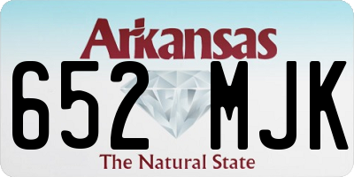 AR license plate 652MJK