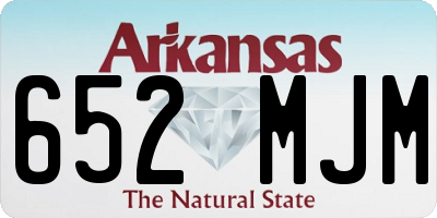 AR license plate 652MJM