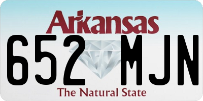AR license plate 652MJN