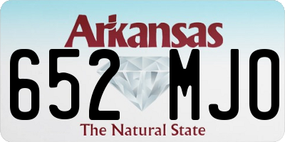AR license plate 652MJO