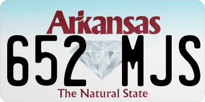 AR license plate 652MJS