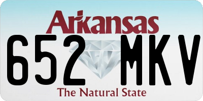 AR license plate 652MKV