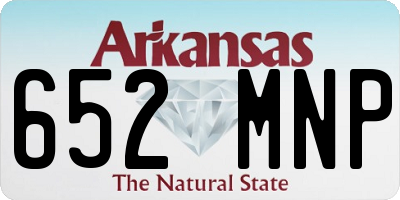 AR license plate 652MNP