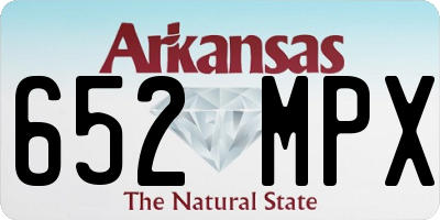 AR license plate 652MPX