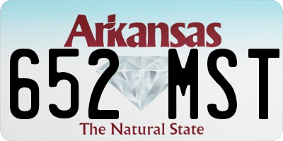 AR license plate 652MST