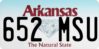 AR license plate 652MSU