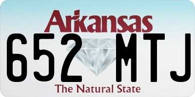 AR license plate 652MTJ