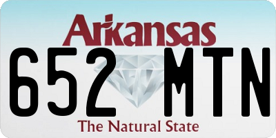 AR license plate 652MTN