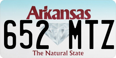 AR license plate 652MTZ