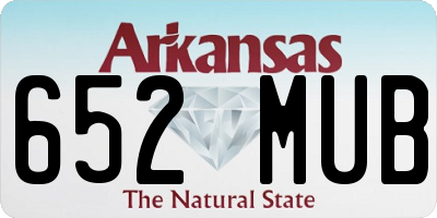 AR license plate 652MUB