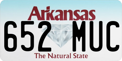 AR license plate 652MUC