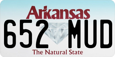 AR license plate 652MUD