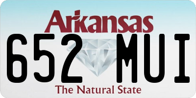 AR license plate 652MUI