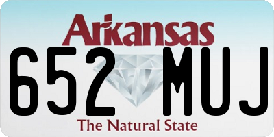 AR license plate 652MUJ