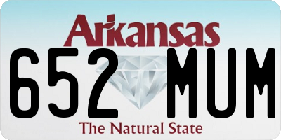AR license plate 652MUM