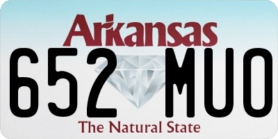 AR license plate 652MUO