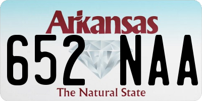 AR license plate 652NAA