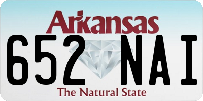 AR license plate 652NAI