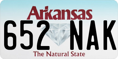 AR license plate 652NAK