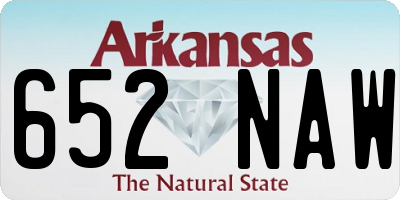 AR license plate 652NAW